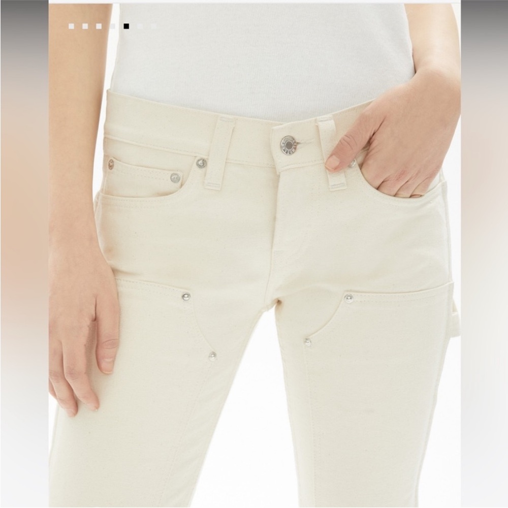 NWT Helmut Lang Unisex Cream Masc Lo Utility Jean